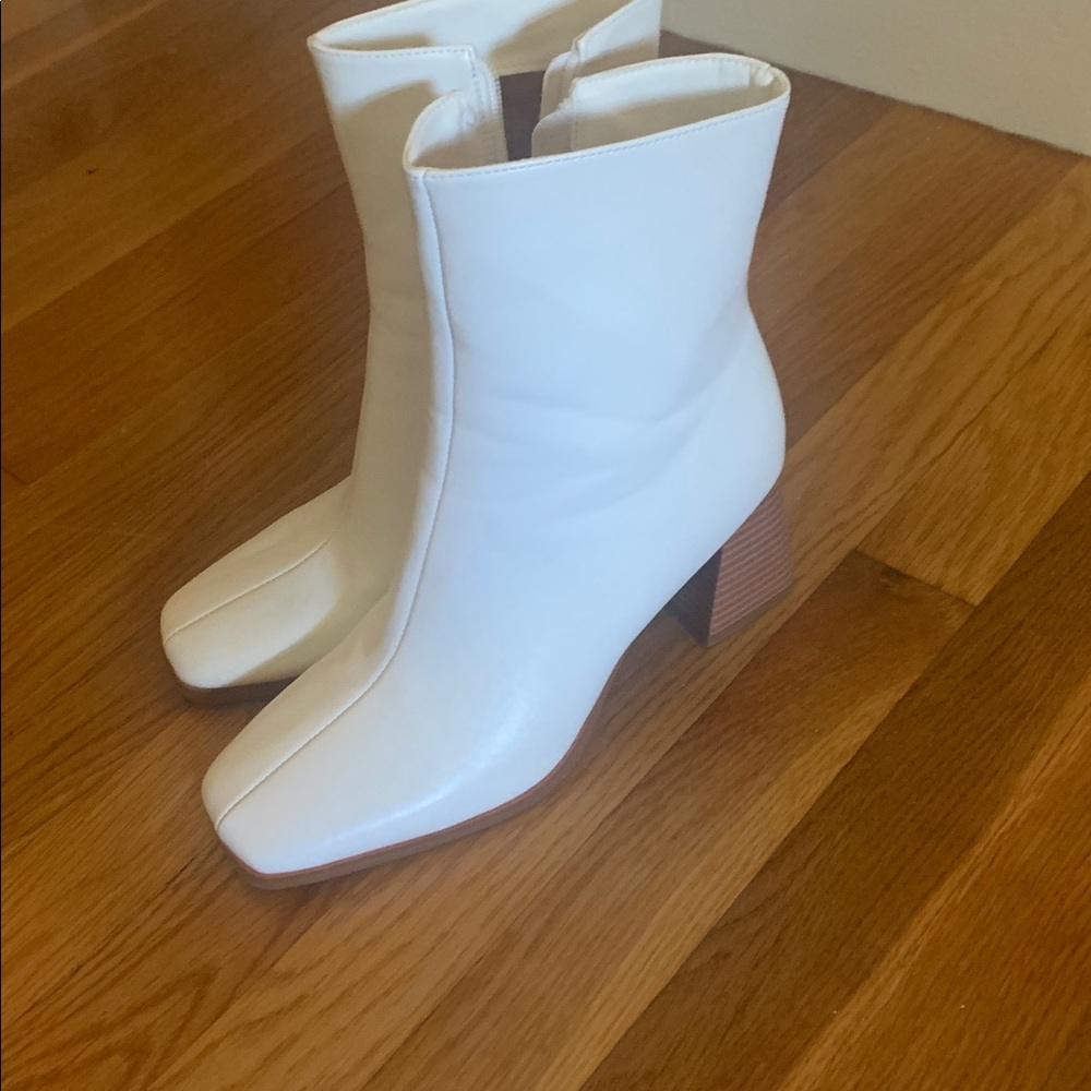 Stylish White Ankle Boots
